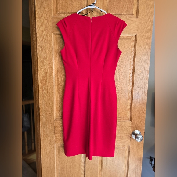 Calvin Klein red dress, size 4 - Picture 3 of 4